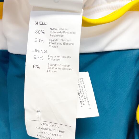 Cupshe Women's Keyhole Colorblock One Piece Swimsuit Blue Yellow Size Small - Picture 6 of 6